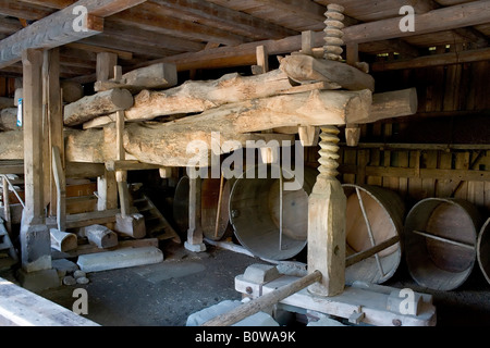 Drücken Sie die Taste historische Wein aus dem Jahre 1591, Nonnenhorn, Bodensee, Bayern, Deutschland, Europa Stockfoto