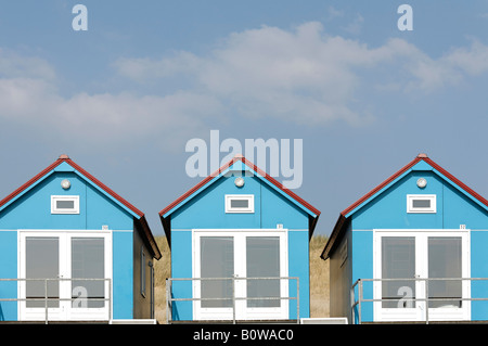 Bunte Strand Umkleidekabinen, Vlissingen, Walcheren, Zeeland, Niederlande Stockfoto