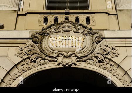 Eintritt in die Schweizerische Nationalbank oder Schweizerische Nationalbank, Bern, Schweiz, Europa Stockfoto