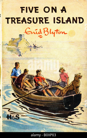 Enid Blytons ersten berühmten fünf Kinder Buch fünf auf einer Schatzinsel veröffentlicht erstmals 1942 für nur zur redaktionellen Nutzung Stockfoto