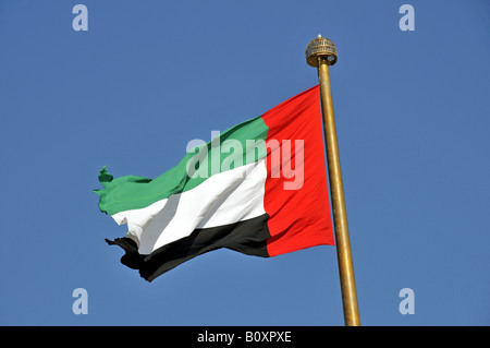 Nationalflagge Vereinigte Arabische Emirate, Vereinigte Arabische Emirate Stockfoto