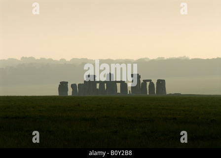 STONEHENGE WILTSHIRE ENGLAND UK IM MORGENGRAUEN 2008 Stockfoto