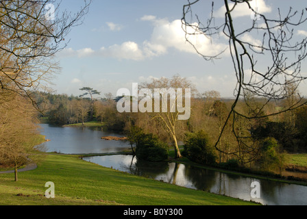 Painhill Park in Surrey. Blick vom türkischen Zelt. Stockfoto
