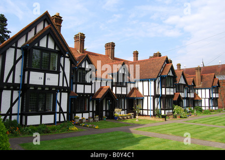 Louisa Cottages (19. Jahrhundert Armenhäuser), Parkstraße, Tring, Hertfordshire, England, Vereinigtes Königreich Stockfoto