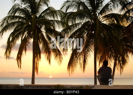 Sonnenuntergang in Maria la Gorda Kuba Stockfoto