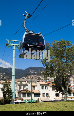 dh Zona Velha FUNCHAL MADEIRA Seilbahn Start Reise zum Monte alten Stadtgebäude Stockfoto