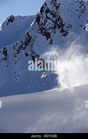 Österreich, Arlberg, Albona, Ski springen Stockfoto