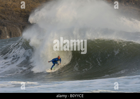 Surfen breiten Haven South Pembrokeshire Wales Großbritannien Europa Stockfoto