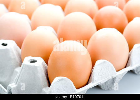 Braunen Eiern isoliert Stockfoto