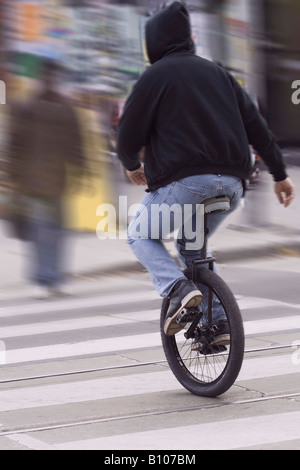 Bild des Menschen auf dem Fahrrad Stockfoto