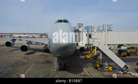 Jumbo 747 Detroit Intl Flughafen Detroit Michigan/USA Stockfoto