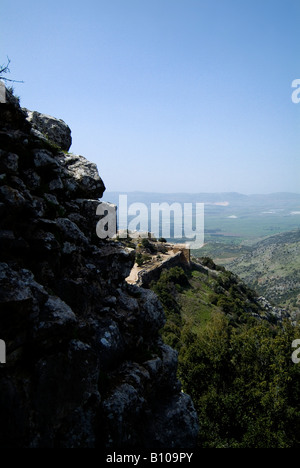 Nimrods Festung Qalaat Namrud, Schloss der große Klippe, Mivtzar Nimrod, Golanhöhen israel Stockfoto