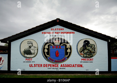 Wandgemälde von protestantischen Loyalisten in East Belfast Nordirland Stockfoto