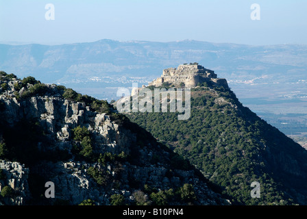 Nimrods Festung Qalaat Namrud, Schloss der große Klippe, Mivtzar Nimrod, Golanhöhen israel Stockfoto