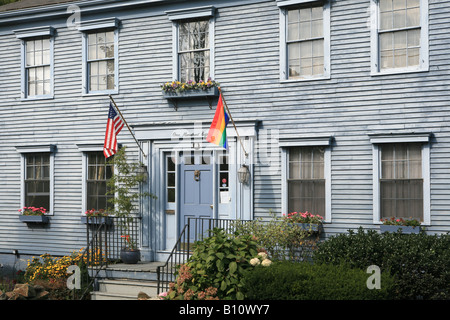 Traditionelles Haus im Kolonialstil, Plymouth, Massachusetts, Neuengland, USA Stockfoto