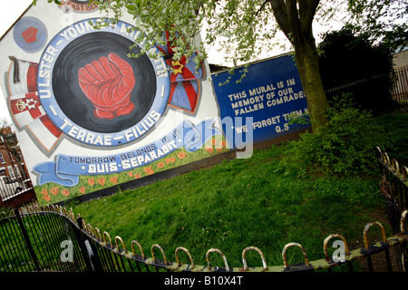 Wandgemälde von protestantischen Loyalisten in East Belfast Nordirland Stockfoto