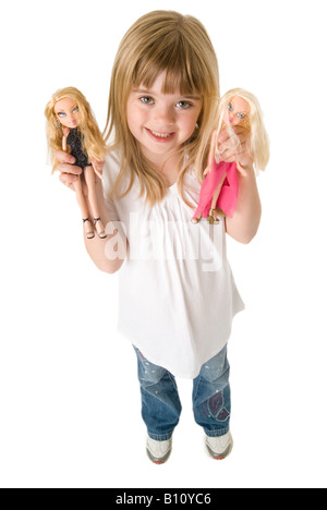 Bratz Puppe Spielzeug junge Mädchen Körperbild Cartoon verzerrt Bimbo Mode trendige Industrie-marketing Stockfoto