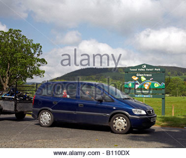 Tweed Valley Waldpark, Glentress Schottland Stockfoto
