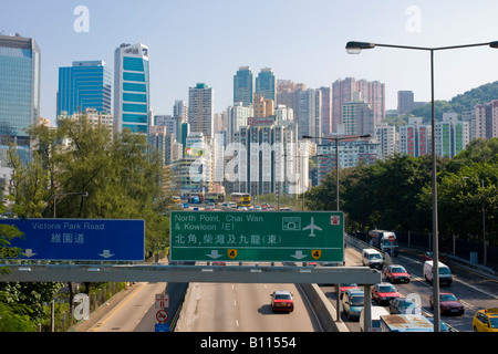 Asien China Hong Kong Causeway Bay Waterfront 2007 Stockfoto