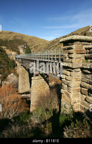 Historic Hindon Brücke über Taieri River Taieri Gorge in der Nähe von Dunedin Südinsel Neuseeland Stockfoto
