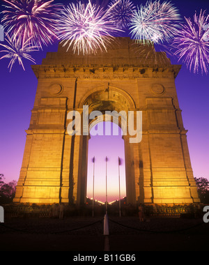 INDIA GATE ARCH RAJPATH NEW DELHI UTTAR PRADESH INDIEN Stockfoto