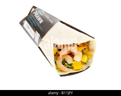 Würzige Garnelen Burrito Stockfoto