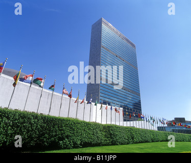GEBÄUDE DER VEREINTEN NATIONEN (©NIEMEYER, LE COURBSIER, HARRISON 1951) MANHATTAN NEW YORK CITY USA Stockfoto