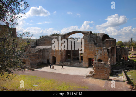 Le Grandi Terme der große Bäder Villa Adriana Tivoli Italien Stockfoto