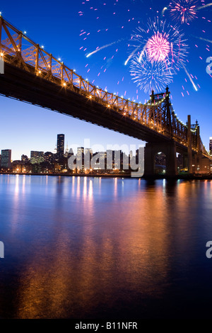 QUEENSBORO 59. STRASSENBRÜCKE EAST RIVER MANHATTAN NEW YORK CITY USA Stockfoto