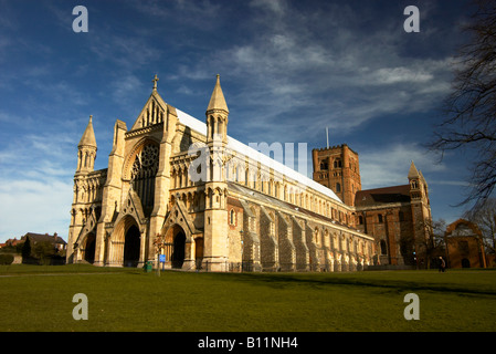 St. Albans Kathedrale (ehemals Kathedrale & Abbey of St. Alban-Church), Hertfordshire, Vereinigtes Königreich Stockfoto