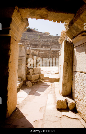 Im Inneren der Großtheater Metropole Ephesus Denizli-Türkei Stockfoto