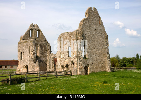 Skelettteile Priory Ruinen, West Sussex, UK Stockfoto