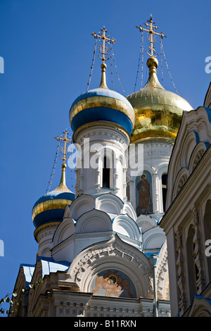 St. Peter und Pavel russisch-orthodoxen Kirche Karlovy Vary Tschechien Stockfoto