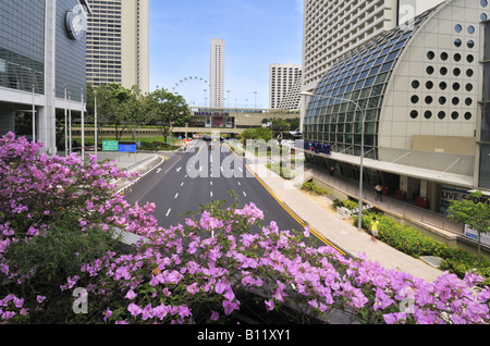 Raffles Boulevard Marina Bay Singapore Stockfoto