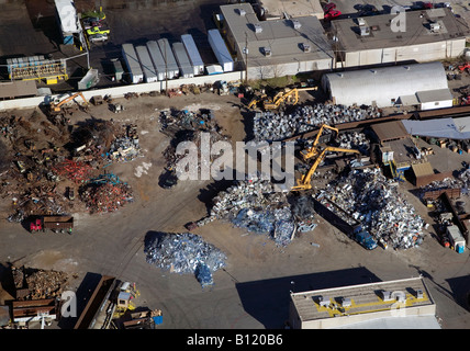 Luftaufnahmen über recycling Metall Dallas Texas Stockfoto