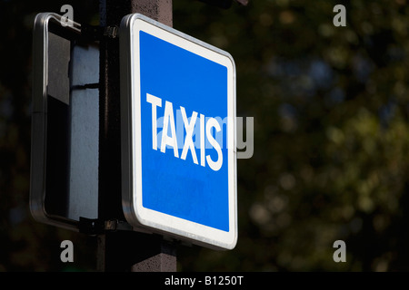 Taxischild, Paris, Frankreich Stockfoto