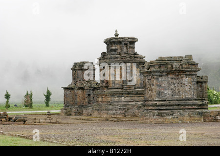 Hindu-Tempel von Dieng Plateau, Java, Indonesien Stockfoto