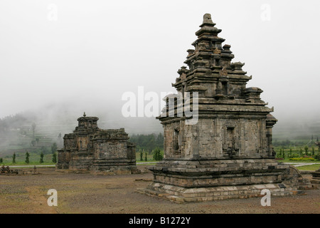 Hindu-Tempel von Dieng Plateau, Java, Indonesien Stockfoto