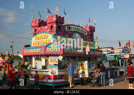 Karneval-Imbiss-Stand namens Creamalot. Canfield Fair Canfield Ohio Stockfoto