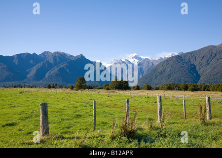 Aoraki Mt Cook und Mt Tasman, Südinsel, Neuseeland Stockfoto