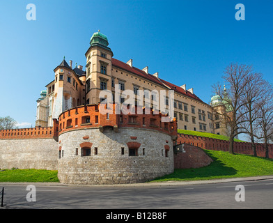 Das Schloss Wawel in Krakau Polen Stockfoto