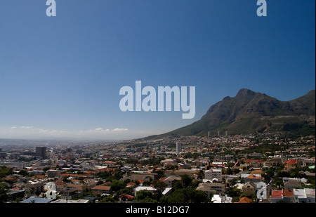 zeigen Sie über der City of Cape Town, Südafrika an Stockfoto