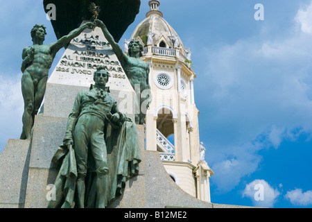 SIMON BOLIVAR MONUMENT PLAZA BOLIVAR CASCO ANTIGUO SAN FILIPE PANAMA CITY-PANAMA Stockfoto