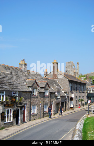 Weststraße, Corfe Castle, Dorset, England, Vereinigtes Königreich Stockfoto