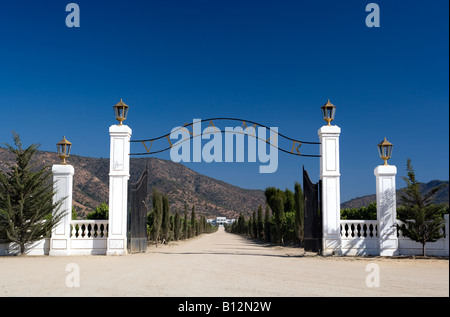 EINGANG VINA MAR WEINGUT CASABLANCA VALLEY CHILE Stockfoto