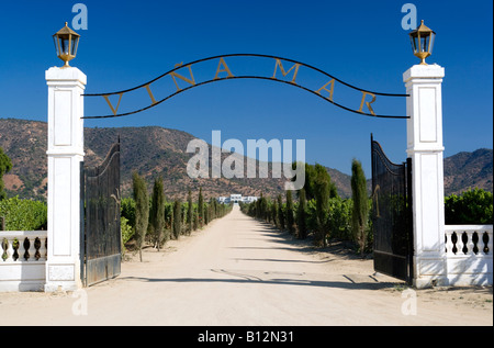 EINGANG VINA MAR WEINGUT CASABLANCA VALLEY CHILE Stockfoto