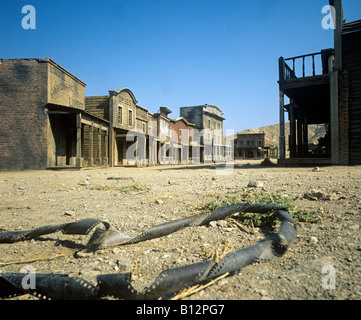 Westernstadt gebaut als Filmkulisse für einige der frühen Spagetti-Western bei Tabernas Stockfoto