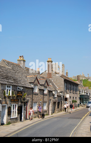 Weststraße, Corfe Castle, Dorset, England, Vereinigtes Königreich Stockfoto