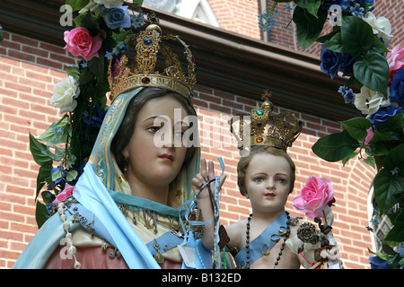 Madonna und Kind Statue unserer lieben Frau, Hilfe der Christen. Stockfoto