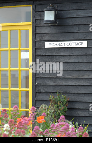 Jarmans 'Prospect Cottage' in Dungeness, Kent, England Stockfoto